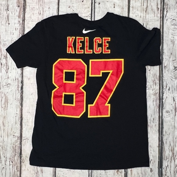 Travis Kelce Kansas City Chiefs NFL Football The Nike Tee Black Tshirt - Picture 2 of 4
